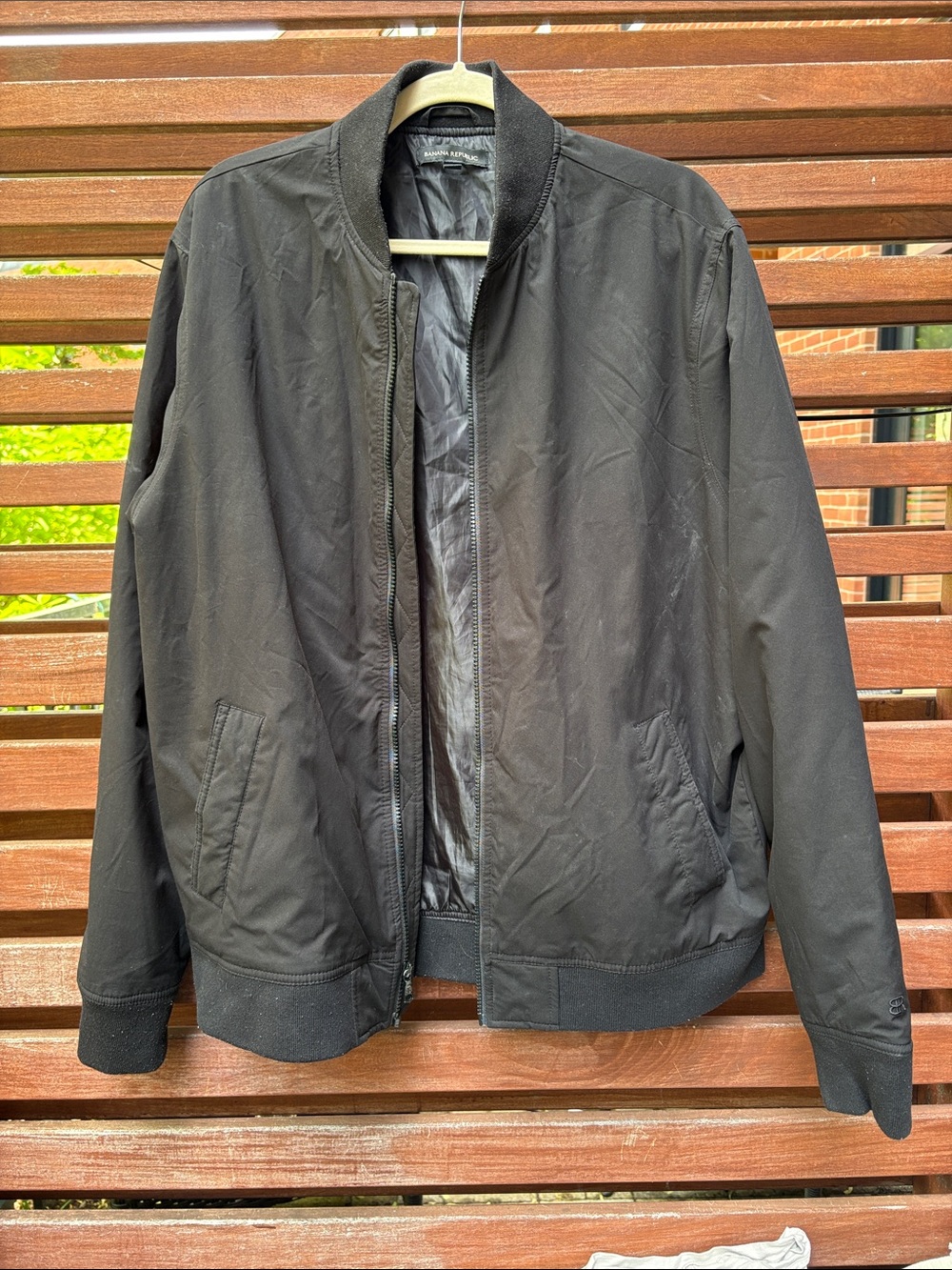 Banana Republic Factory Men's Black Bomber Jacket